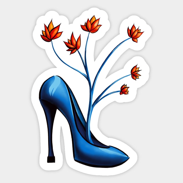 High Heels Smell Like Flowers Sticker by Boriana Giormova